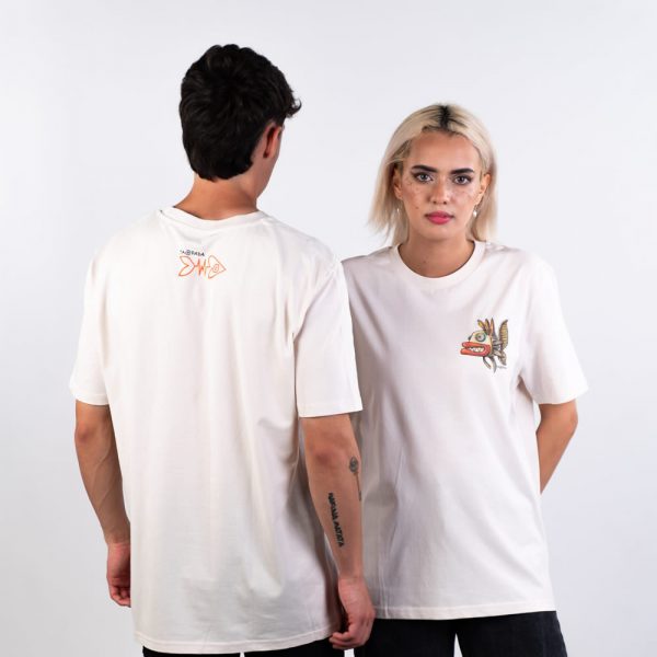 Taupada Ungry Fish Small Vintage White
