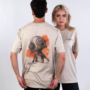 Friendly Robot (BgOrange) Back Desert Dust