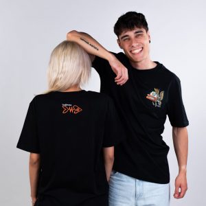 Camiseta Crazy Fish Small Black