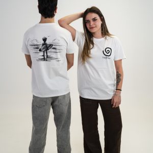 Camiseta Surf Back & Spiral Vintage White