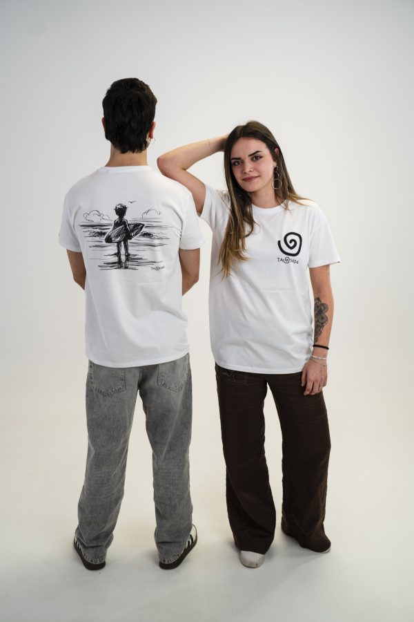 Camiseta Surf Back & Spiral Vintage White